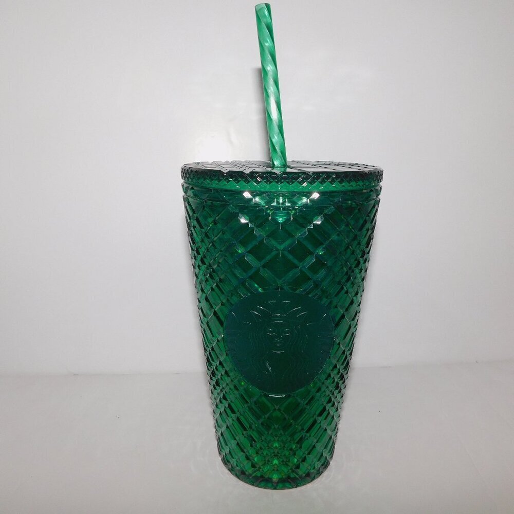 Starbucks Emerald Irish Green Diamond Jeweled 16 oz Grande Cold tumbler 2021